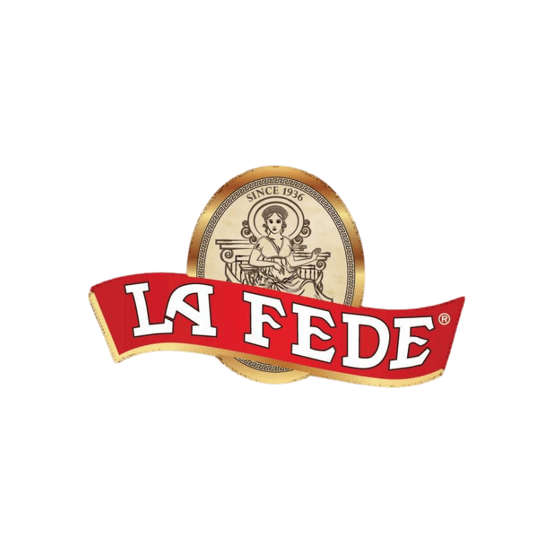 Authentic La Fede Italian food brand logo featuring traditional design and heritage.